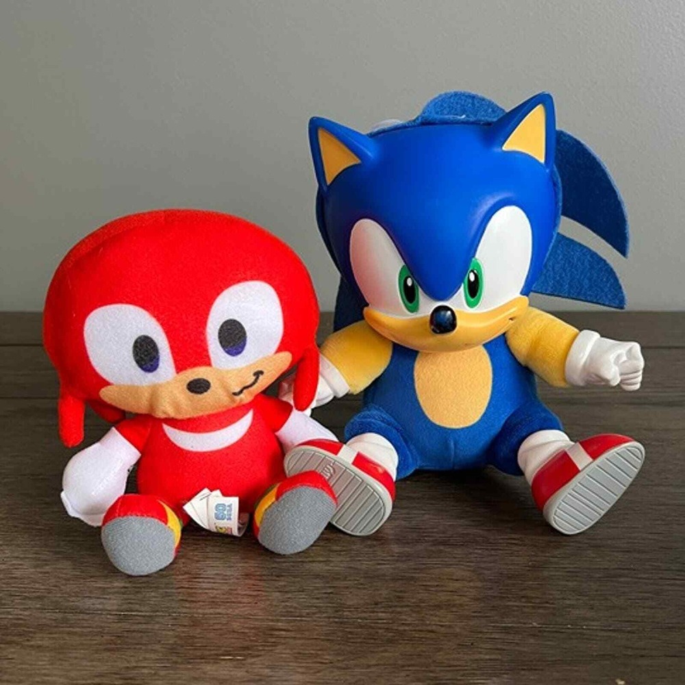 Sonic The Hedgehog Tails Chibi & Sonic with Plastic Face & Legs Plush Set